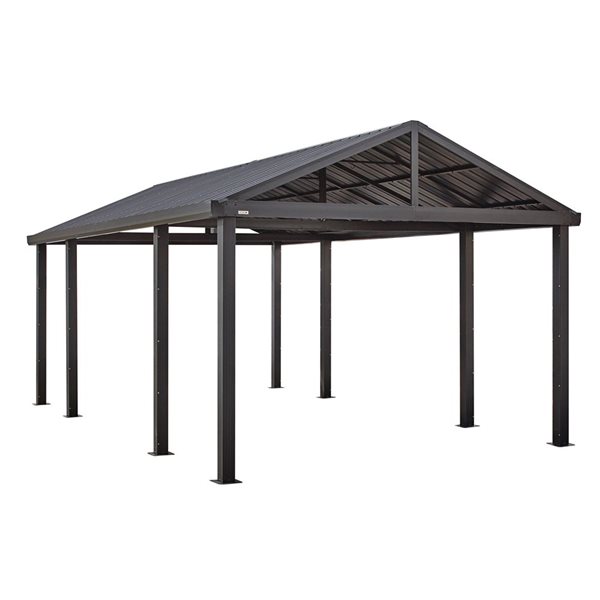 Sojag Samara 12 x 20-ft Black Metal Carport