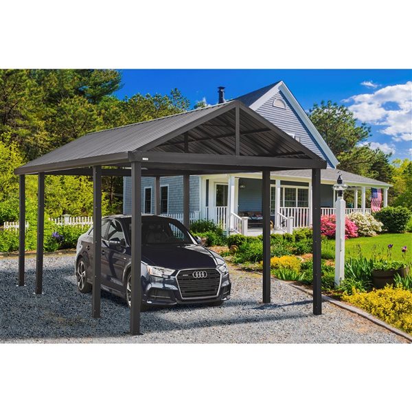 Sojag Samara 12 x 20-ft Black Metal Carport