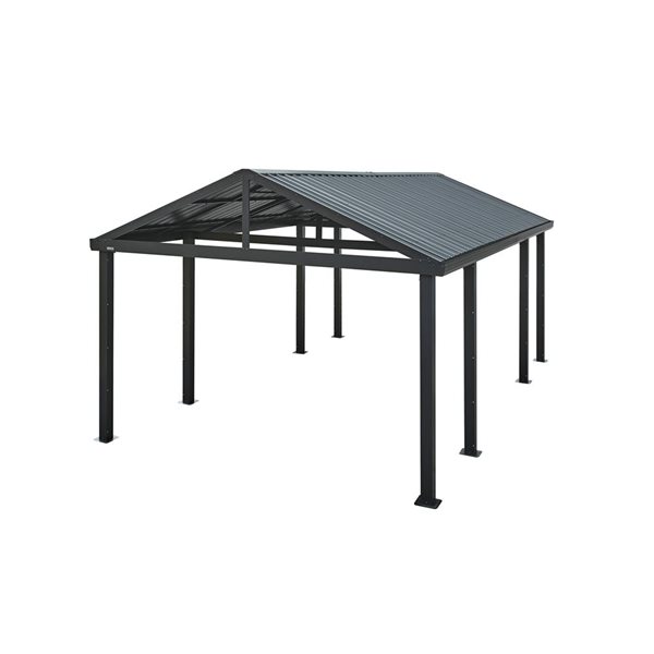 Sojag Samara 12 x 20-ft Black Metal Carport