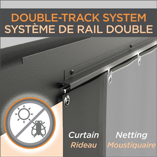 Sojag Meridien 12 x 16-in Charcoal Grey Metal Rectangular Gazebo with polycarbonate Roof