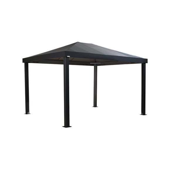 Sojag Monteserra 10 x 12 in Black Metal Rectangular Gazebo with