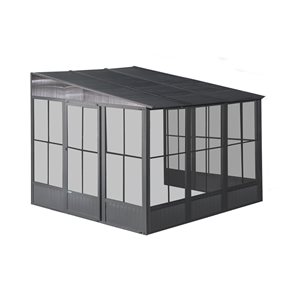 Sojag Korado 10 x 10-in Dark Grey Metal Square Solarium with Steel Roof