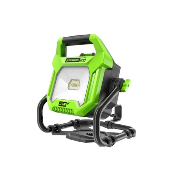 Greenworks 80V AC DC 2000 Lumen LED Work Light Battery and Charger