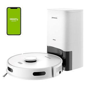 Greenworks White Robot Vacuum GRV-3011 with Auto Dust Collection