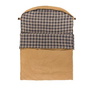 Kamp-Rite Overnighter Tan and Plaid 2-Person Sleeping Bag