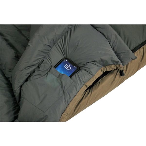 Kamp-Rite Outfitter Black and Brown Mummy Down Sleeping Bag