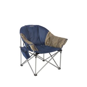 Kamp-Rite Blue and Tan Folding Kozy Klub Chair