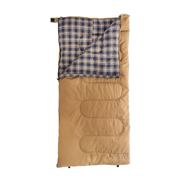 Kamp-Rite Woods Ultra Tan and Plaid Sleeping Bag