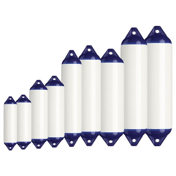 Dock Edge Dockside 11-in x 30-in Navy/White Boat Fender