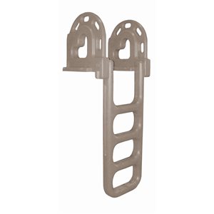 Dock Edge Sand Beige PVC 4-Step Flip Up Dock Ladder