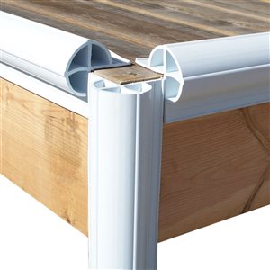 Butoir de coin blanc 2 x 8 pi par Dock Edge