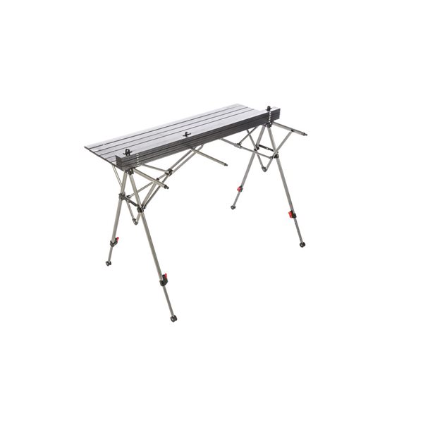 KampRite Camping Folding Table and Benches Set Aluminium Gray KSTB224