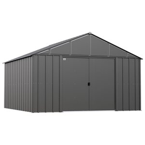 Arrow Classic 12 X 12-ft Charcoal Galvanized Steel Storage Shed