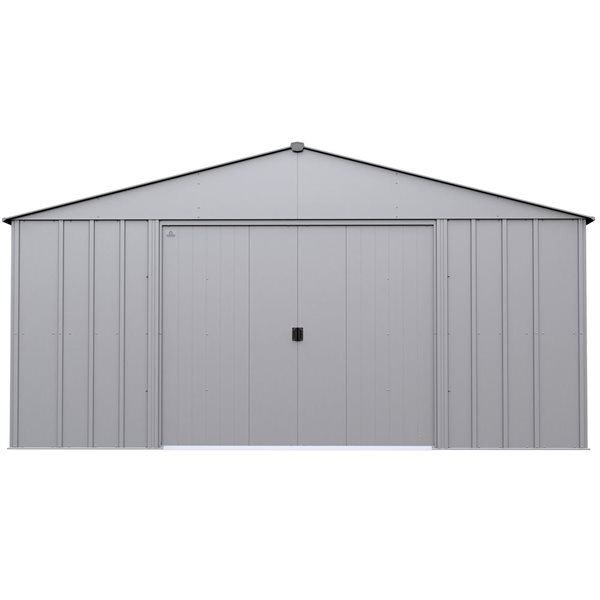 Remise en acier galvanisé gris Classic Arrow de 14 x 15 pi