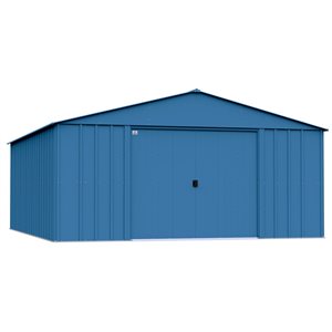 Arrow Classic 14 X 17-ft Blue Grey Galvanized Steel Storage Shed