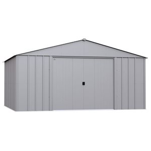 Arrow Classic 14 X 12-ft Gray Galvanized Steel Storage Shed