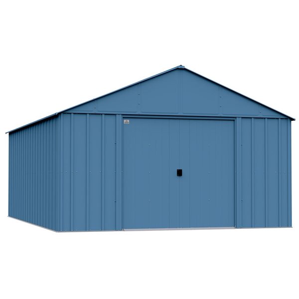 Arrow Classic 12 X 17-ft Blue Grey Galvanized Steel Storage Shed