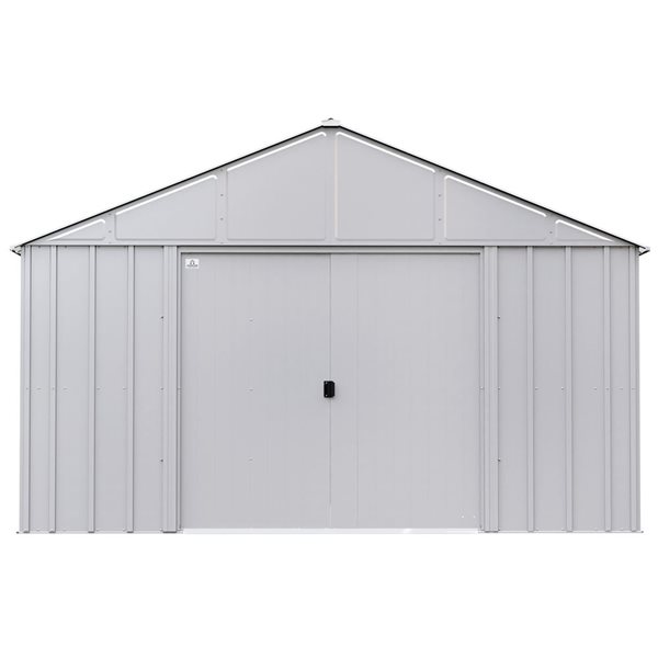 Arrow Classic 12 X 12-ft Gray Galvanized Steel Storage Shed