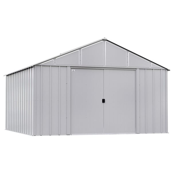 Arrow Classic 12 X 12-ft Gray Galvanized Steel Storage Shed