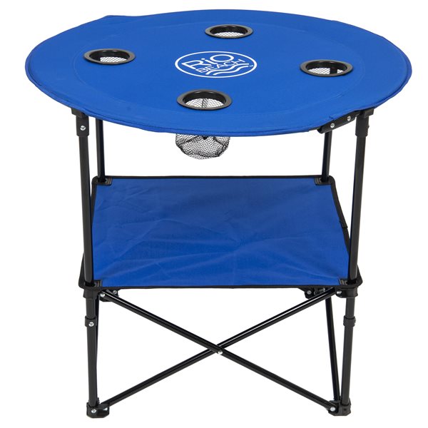 Rio 28-in dia Blue Outdoor Round Folding Portable Table