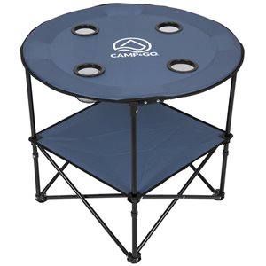 Camp & Go 28-in dia Blue Outdoor Round Folding Portable Table