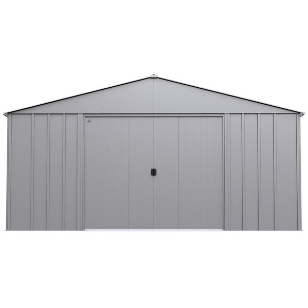 Arrow Classic 14 X 17-ft Gray Galvanized Steel Storage Shed