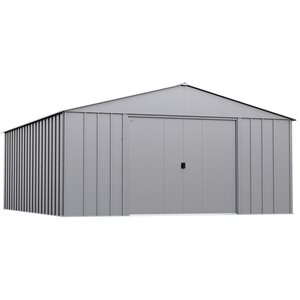 Arrow Classic 14 X 17-ft Gray Galvanized Steel Storage Shed