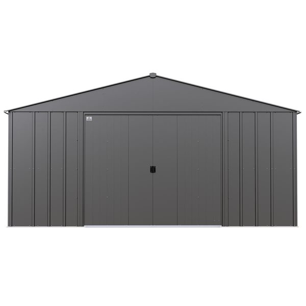 Arrow Classic 14 X 12-ft Charcoal Galvanized Steel Storage Shed