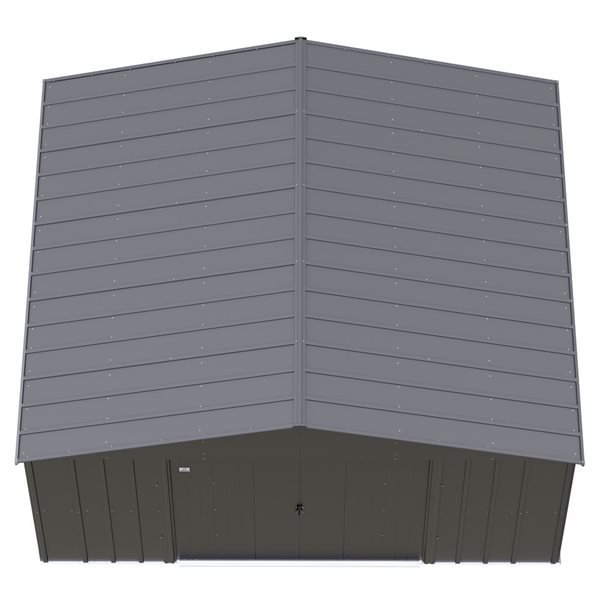 Arrow Classic 14 X 12-ft Charcoal Galvanized Steel Storage Shed