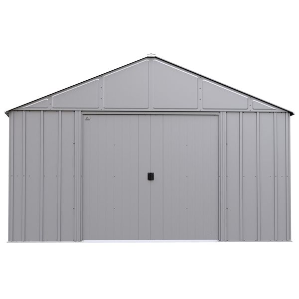 Arrow Classic 12 X 15-ft Gray Galvanized Steel Storage Shed