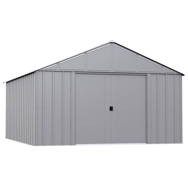 Arrow Classic 12 X 15-ft Gray Galvanized Steel Storage Shed