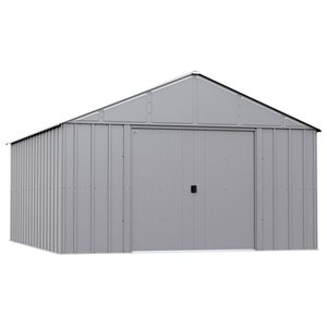 Arrow Classic 12 X 15-ft Gray Galvanized Steel Storage Shed