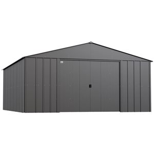 Arrow Classic 14 X 17-ft Charcoal Galvanized Steel Storage Shed