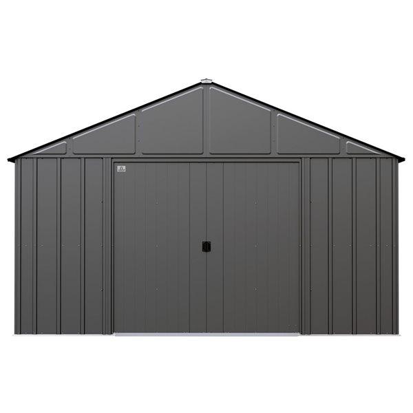 Arrow Classic 12 X 15-ft Charcoal Galvanized Steel Storage Shed