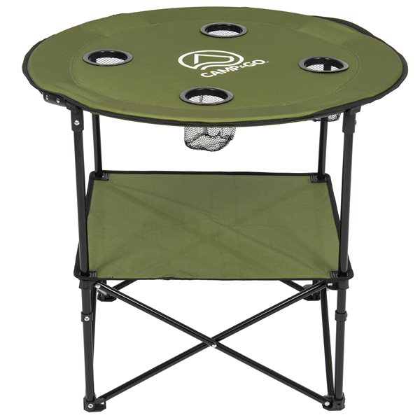 Garden Plus Haida table de camping 80x60 cm gris/noir