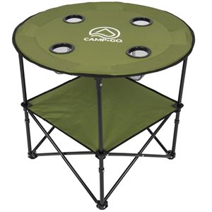 Camp & Go 28-in dia Green Outdoor Round Folding Portable Table