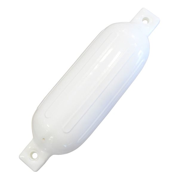 Dock Edge Ribbed Boat Fender 5.5-in X 20-in White