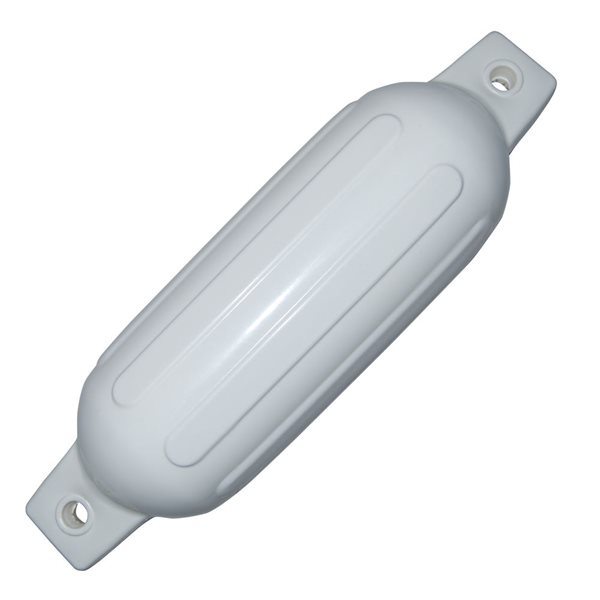 Dock Edge Ribbed Boat Fender 4.5-in X 16-in White