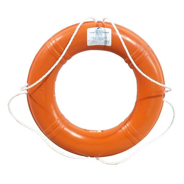 Bouée de sauvetage ronde Dock Edge Dolphin, orange, 24 po