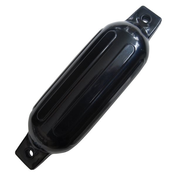 Dock Edge Ribbed Boat Fender 4.5-in X 16-in Black