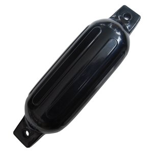 Dock Edge Ribbed Boat Fender 4.5-in X 16-in Black