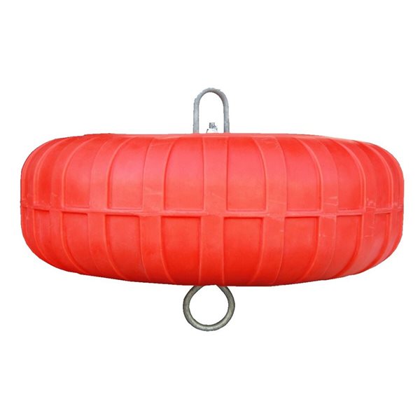 Dock Edge Mooring Buoy 24-in X 8-in Orange Foamed LLDPE