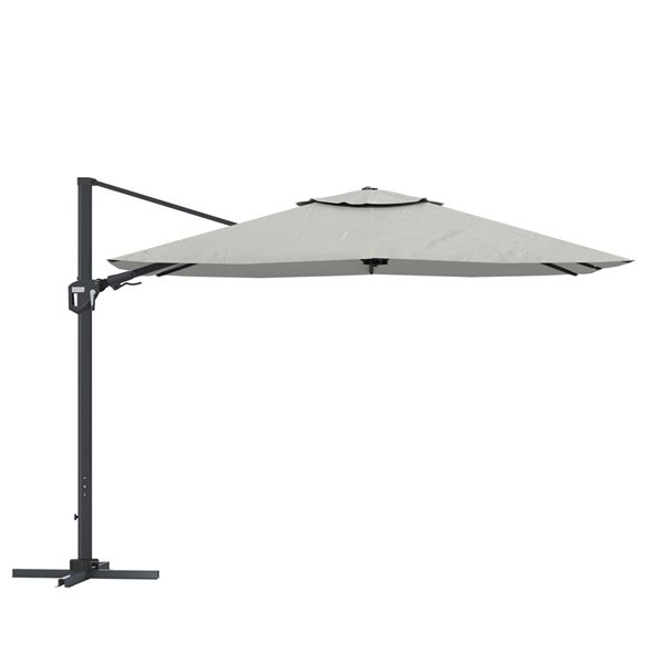 CASAINC 11-ft Grey Cantilever Patio Umbrella