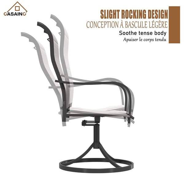 CASAINC 9-Piece Patio Extendable Dining Table