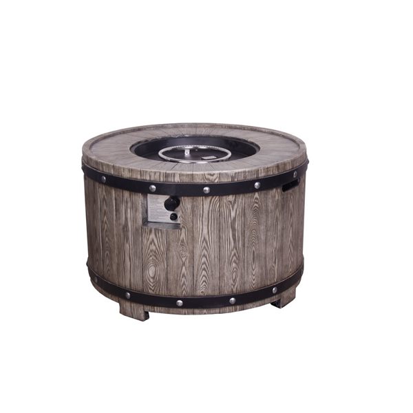 CASAINC 36-in 50 000 BTU Steel Burner Round Fire Table