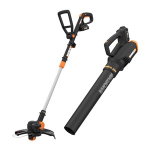 Ensemble de taille-bordures et souffleur à feuilles WORX sans fil 20V max