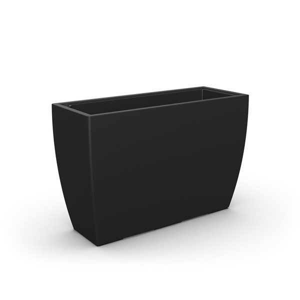 Mayne Kobi 36-in Black Self Watering Trough Planter