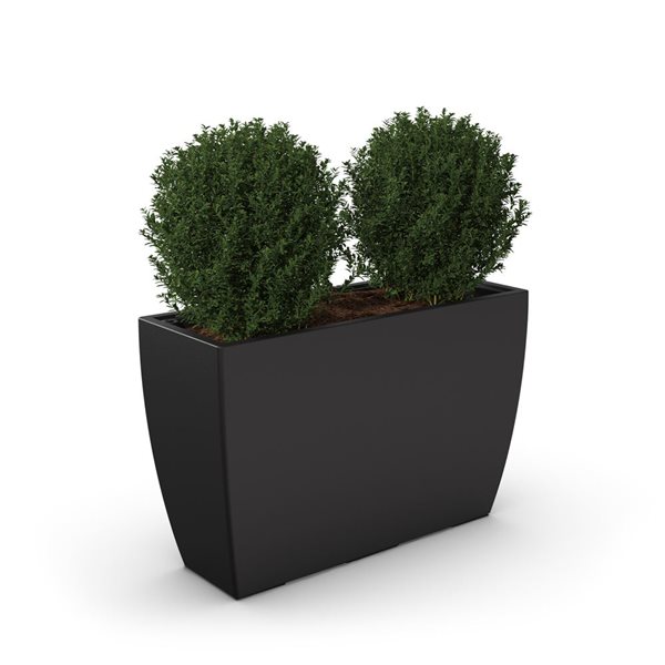 Mayne Kobi 36-in Black Self Watering Trough Planter