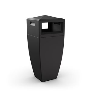 Mayne Kobi 45-in Black Tall Waste Bin
