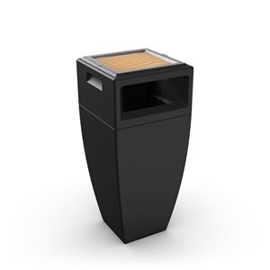 Mayne Kobi 43-in Ashtray Black Tall Waste Bin